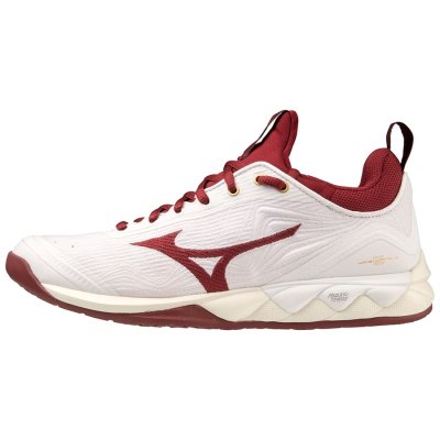 Zapatillas Para Voleibol Mizuno WAVE Luminous 2 Mujer - Blancos / Vino / Dorados - Chile M843KWRPUI